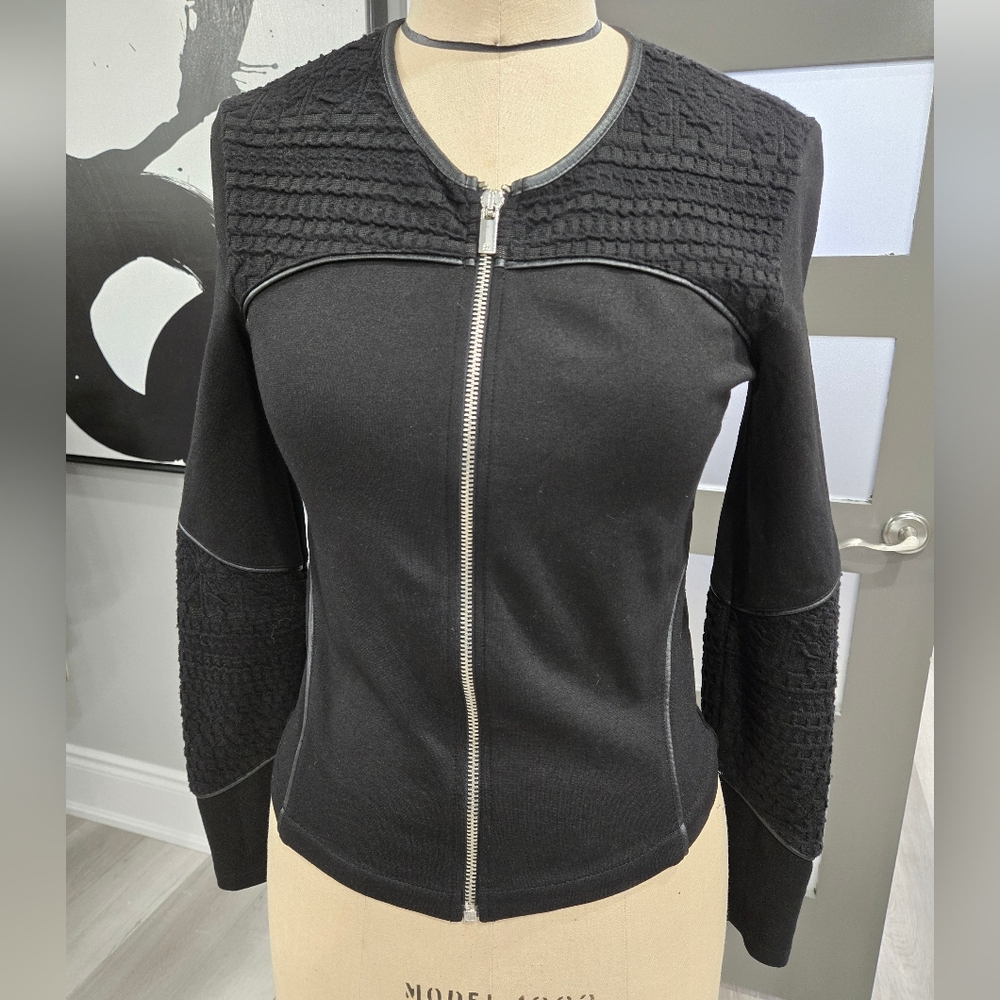 Black Textured Women's Jacket ST small